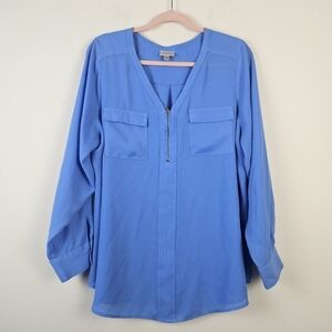 Avenue Sky Blue Blouse Size 14/16